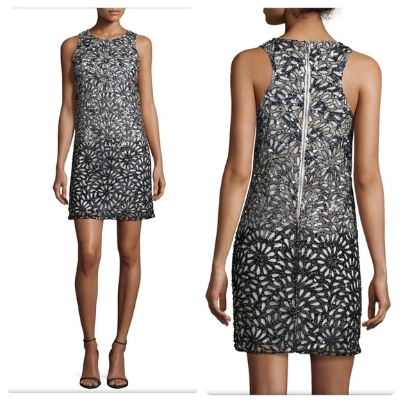 Alice Olivia Remi Embellished Sequin Beaded Dress - Picture 1 of 7